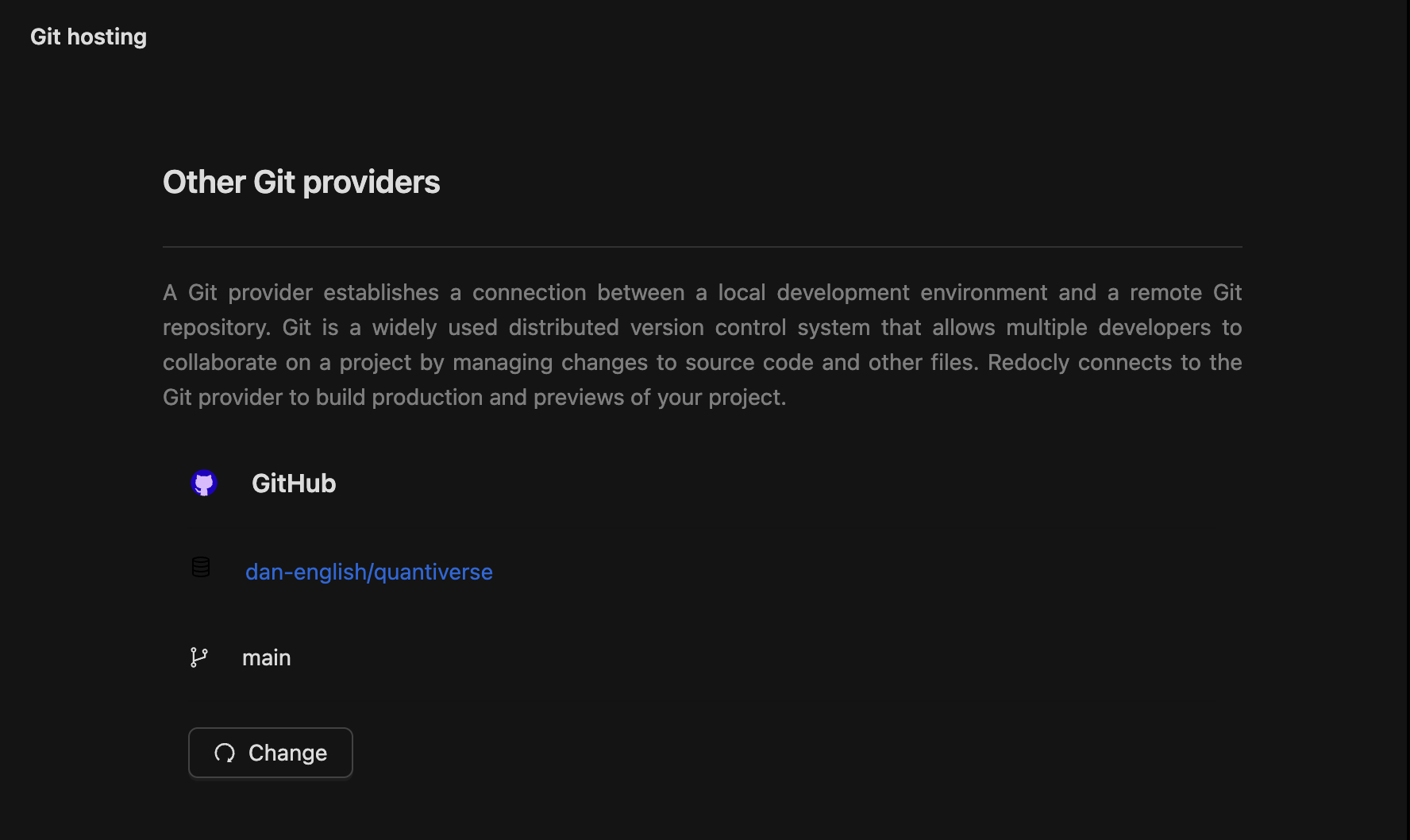 Git hosting